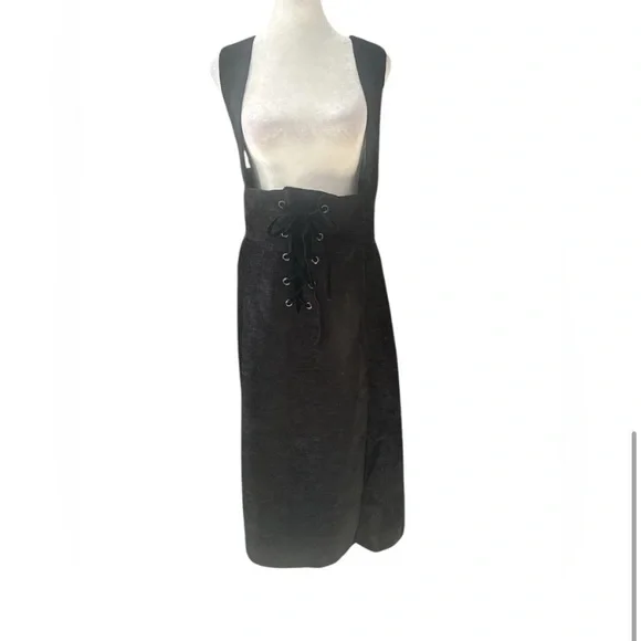 Disturbia Black Lace-Up Midi Dress - Picture 2 of 3